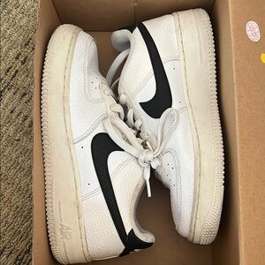Nike Air Force 1 White Black Sneakers